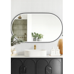 Noosa Led 1200(H)x750(W) Black Metal Frame Mirror- Install Horizontal or Vertical